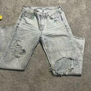 American eagle jeans in a size 8 and in a gray color